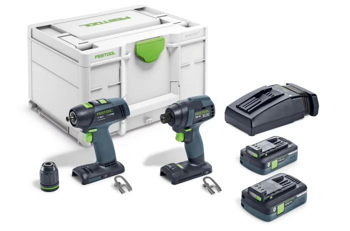 Festool 576494 Impact Drill And T18 Screw Drill 4.0Ah Combo Set