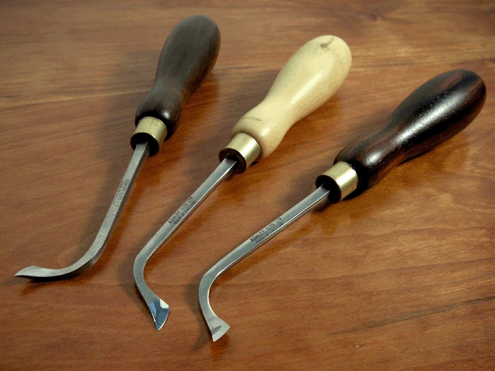 Chris Pye Undercutting Tool Set In Suede Tool Roll By Ashley Iles