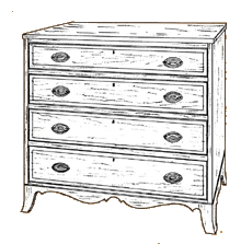 Walnut Hepplewhite Chest Of Drawers