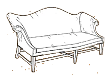 Chippendale Camelback Sofa