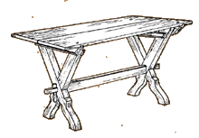 Sawbuck Table